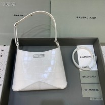Balenciaga XX Hobo Shoulder Bag Crocodile White