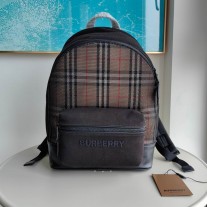 Burberry Check and Mesh Backpack Archive Beige