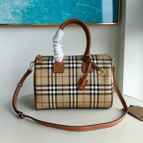Burberry Check Bowling Bag Brown