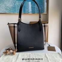 Burberry House Check Small Canterbury Tote Bag Black