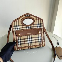 Burberry Pocket Mini Tote Brown