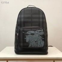 Burberry Rocco London Check Faux Leather Backpack
