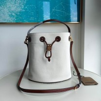Burberry Small Check Tb Bucket Bag White