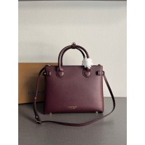 Burberry The Medium Banner Tote Bag Burgundy