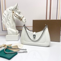 Bvlgari Serpenti Baia Shoulder Bag White