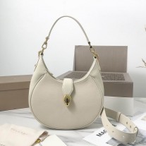 Bvlgari Serpenti Ellipse Shoulder Bag White
