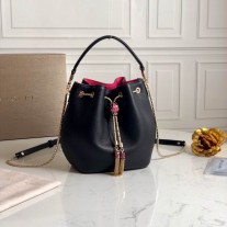 Bvlgari Serpenti Forever Bucket Bag Black Red