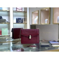 Bvlgari Serpenti Forever Crossbody Bag Burgundy