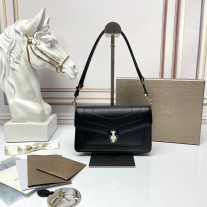 Bvlgari Serpenti Forever East-West Shoulder Bag Black