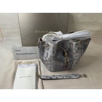 Bvlgari Serpenti Forever Medium Bucket Bag Dove