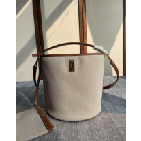 Celine Bucket 16 Textile Natural