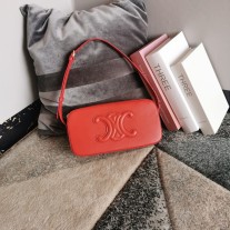 Celine Camera Shoulder Bag Cuir Triomphe Smooth Calfskin Red