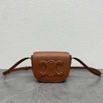 Celine Folco Cuir Triomphe In Smooth Calfskin Brown