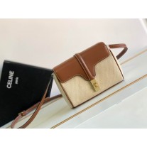 Celine Mini Soft 16 Textile Calfskin Tan