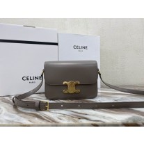 Celine Small Teen Triomphe Bag Shiny Calfskin Grey