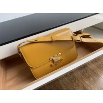 Celine Teen Triomphe Bag Shiny Calfskin Turmeric