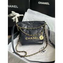 Chanel 22 Mini Bag Shiny Calfskin Navy
