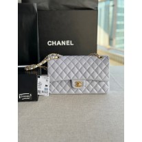 Chanel Classic Handbag A01112 Caviar Skin Grey