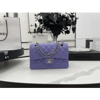 Chanel Classic Handbag Caviar Skin Purple 23CM