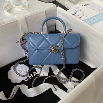 Chanel Mini Box Bag AS4469 Calfskin Blue