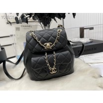 Chanel Small Duma Backpack Lambskin AS2908 Black