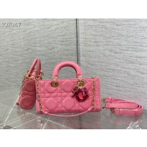 Dior Lady D-joy Bag Denim 26Cm Pink