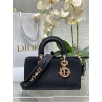Dior Lady D-Sire My ABCDior Bag Black Bull Leather