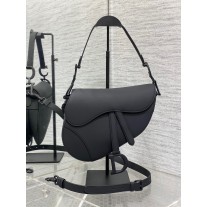 Dior Large Saddle Bag Calfskin All Black