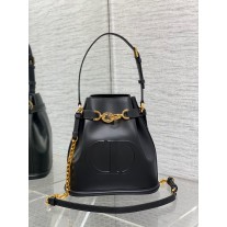 Dior Medium C'Est Bag CD-Embossed Calfskin Black