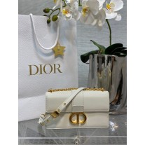 Dior Small 30 Montaigne East-West Bag Calfskin Ivory