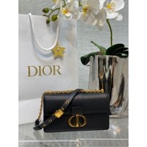 Dior Small 30 Montaigne East-West Bag Calfskin Black