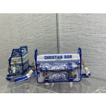 Dior Small Diorcamp Bag Embroidery Blue