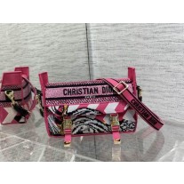 Dior Small Diorcamp Bag Embroidery Pink