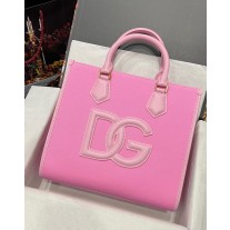 Dolce & Gabbana Shopping Bag DG Embossed Calfskin Nappa Pink
