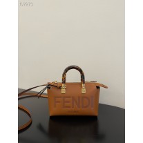 Fendi By The Way Mini Small Boston Bag Brown