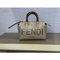 Fendi By The Way Mini Small Boston Bag Dove Grey