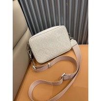 Fendi Diagonal Camera Case Leather Bag 7m286 White
