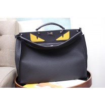 Fendi Large Peekaboo Bag Black Yellow 42CM