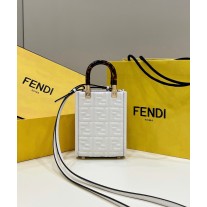 Fendi Mini Sunshine Shopper FF Motif 8BS051 White