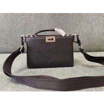 Fendi Peekaboo ISeeU XCross Leather Bag Black