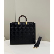 Fendi Sunshine Medium Shopper FF Motif 8BH386 Black