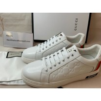 Gucci GG Embossed Sneaker Calfskin White
