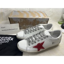 GGDB Super-Star Sneaker In Nappa With Red Star And Cream Leather Heel Tab