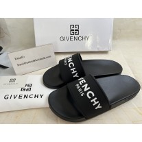 Givenchy Men Slide Flat Mules In Rubber Black