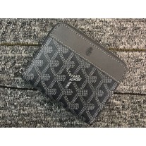 Goyard Chevron Small Zip Wallet Grey