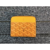 Goyard Chevron Small Zip Wallet Yellow