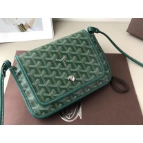 Goyard Goyardine Plumet Crossbody Wallet Green