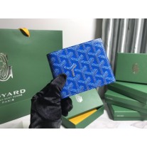 Goyard Goyardine Victoire Wallet Blue