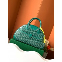 Goyard Large Goyardine Saint Jeanne Bowler Bag Green