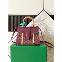 Goyard Saigon Structuré Mini Bag Goyardine Burgundy